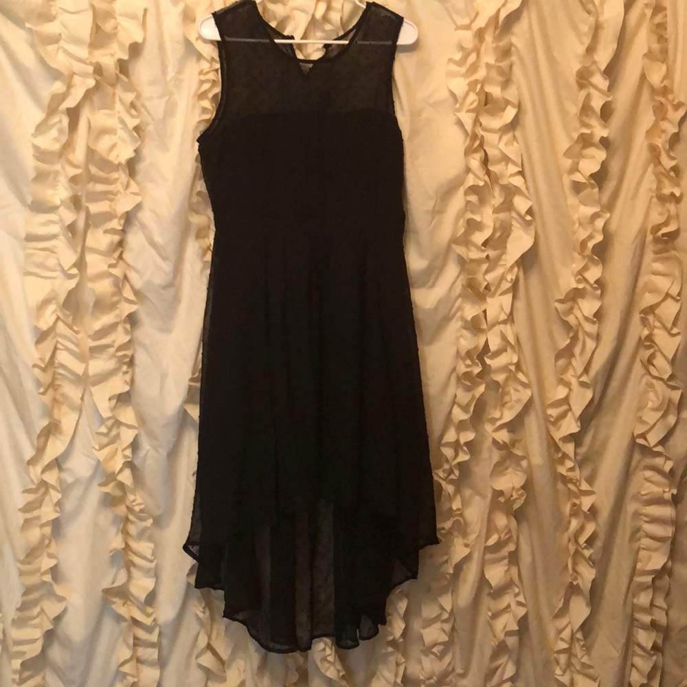 Maurices NWT Jet Black Dress Size 9/10 high low